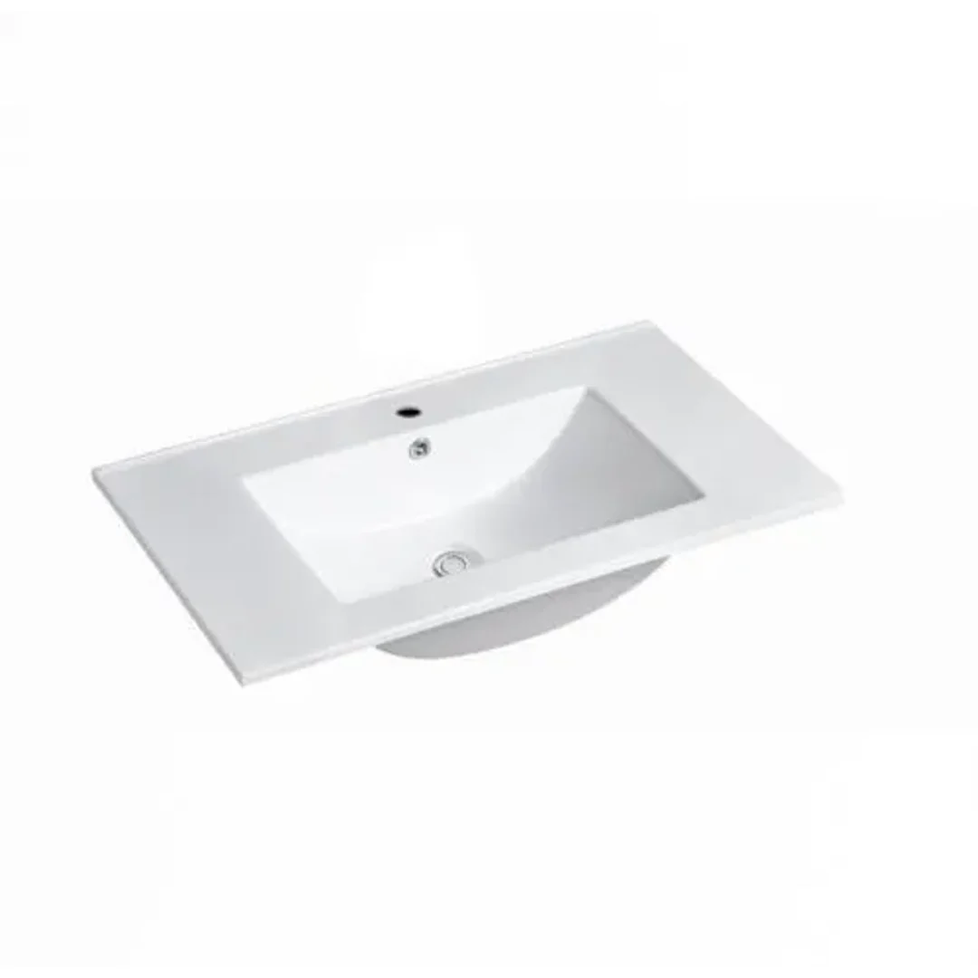 Otti Byron Fluted 750Mm Woodland Oak Wall Hung Vanity With Ceramic Top - Image 3