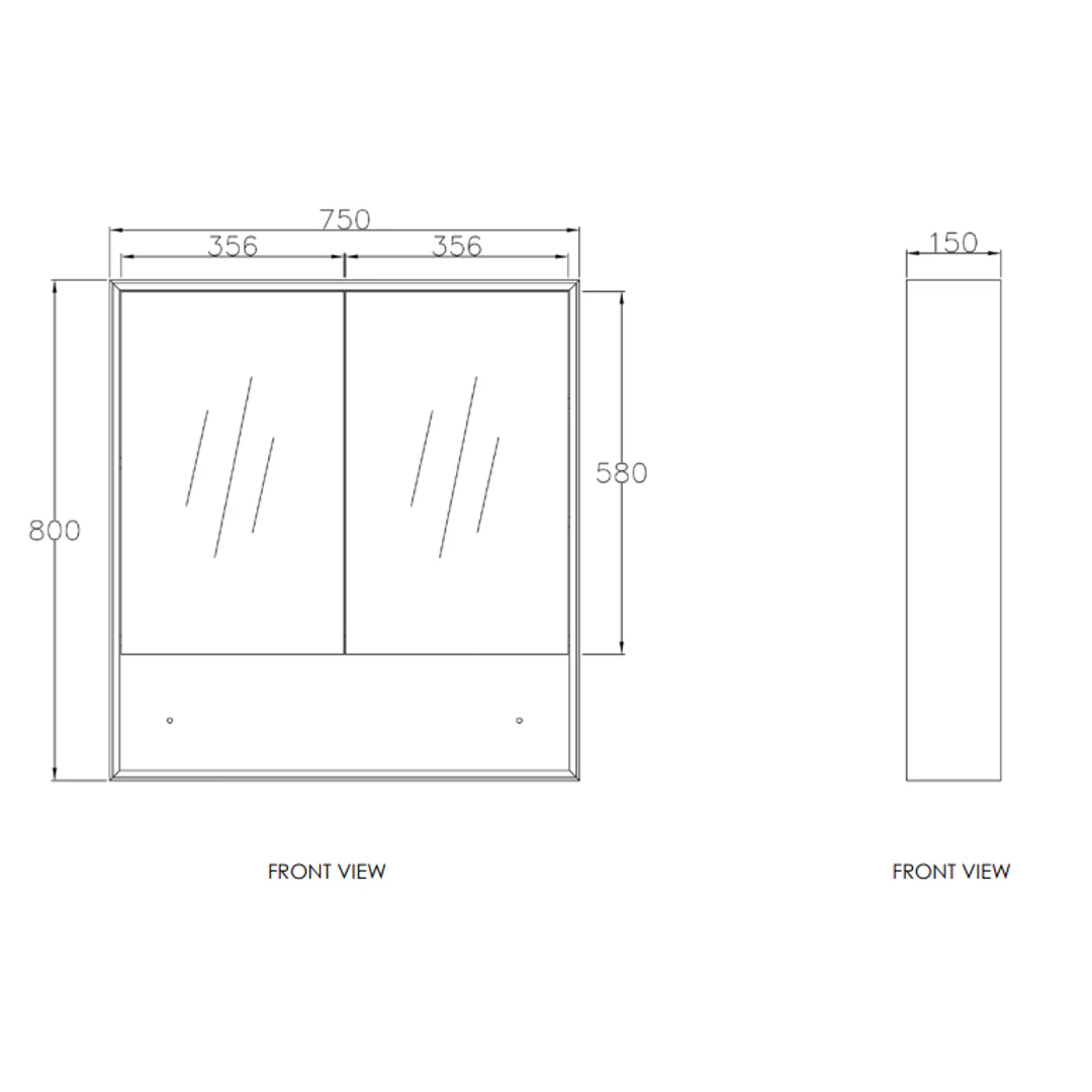 Otti Byron Natural Oak Plywood Shaving Cabinet 600X800X150 With Copper Free Mirrror - Image 3