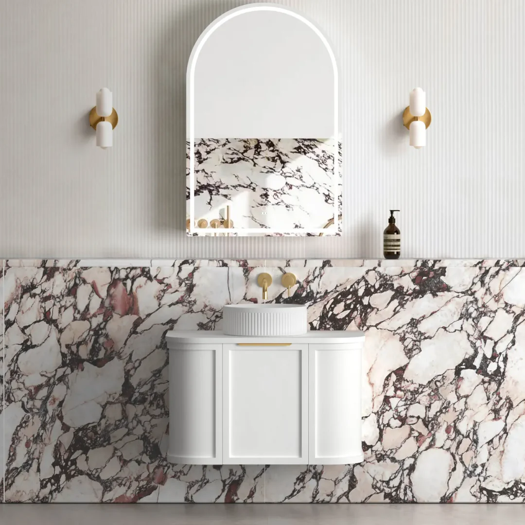 Otti Hampshire Satin White Vanity 750X460X450 Wall Hung Cabinet