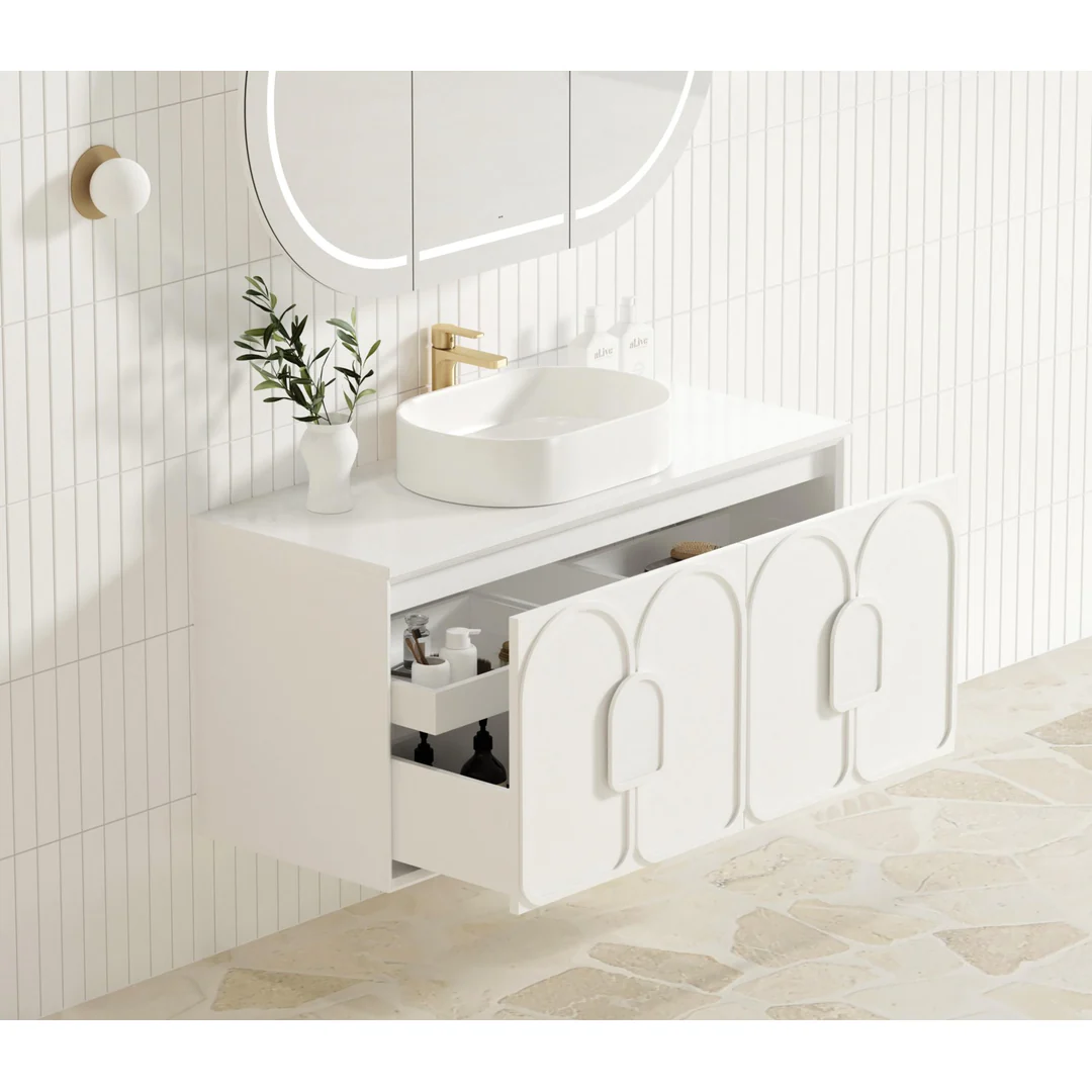 Otti Laguna Mk Ii 1200 Matte White Wall Hung Cabinet Only - Image 4