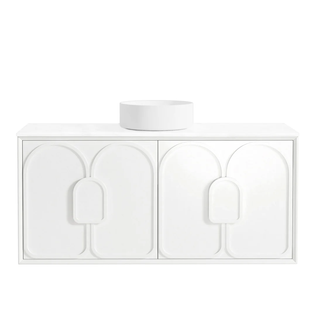 Otti Laguna Mk Ii 1200 Matte White Wall Hung Vanity With Matte White Top