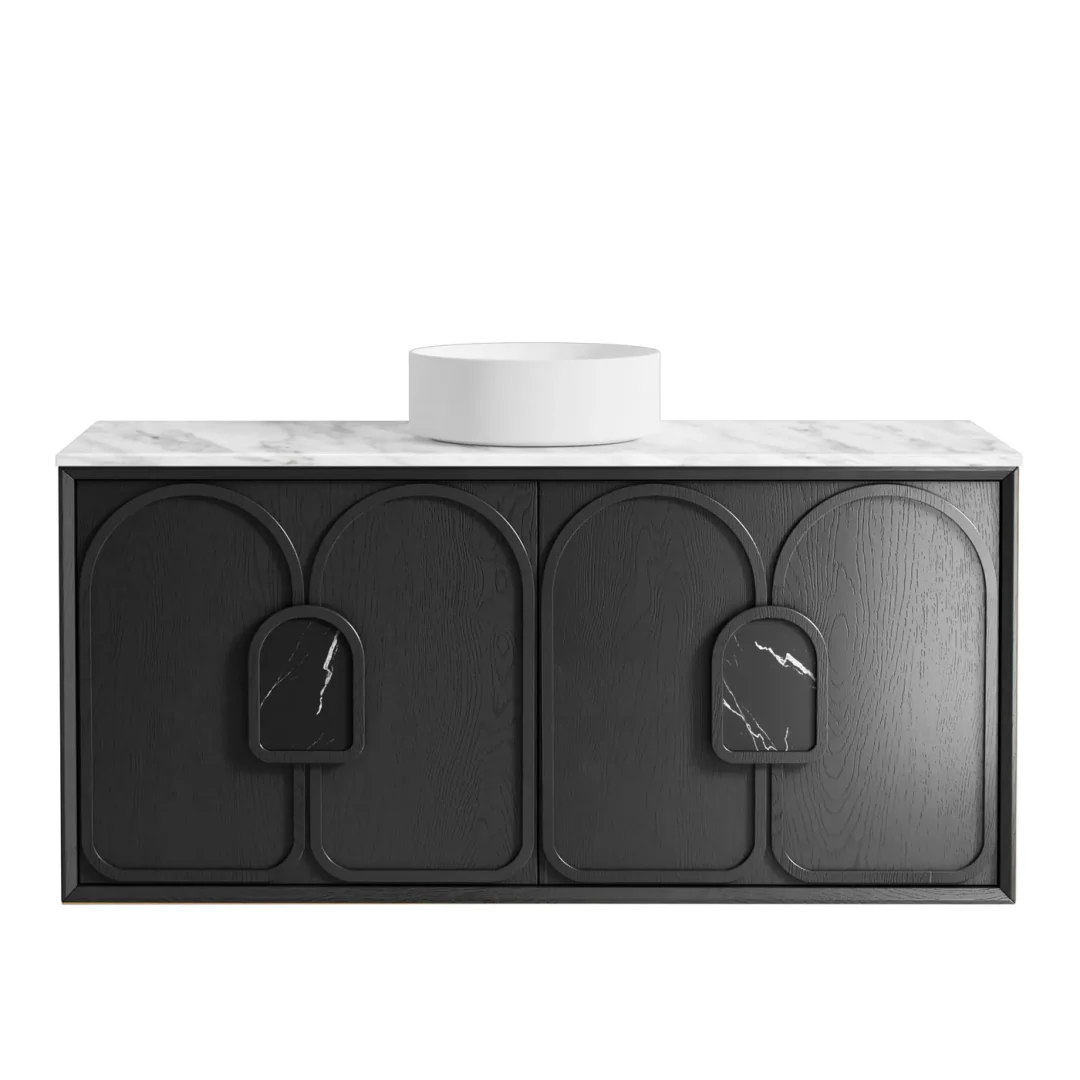 Otti Laguna Mk Ii 1200Mm Black Oak Wall Hung Cabinet Only