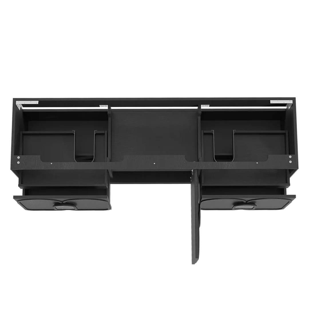 Otti Laguna Mk Ii 1800 Black Oak Wall Hung Vanity With Carrara Marble Top - Image 4