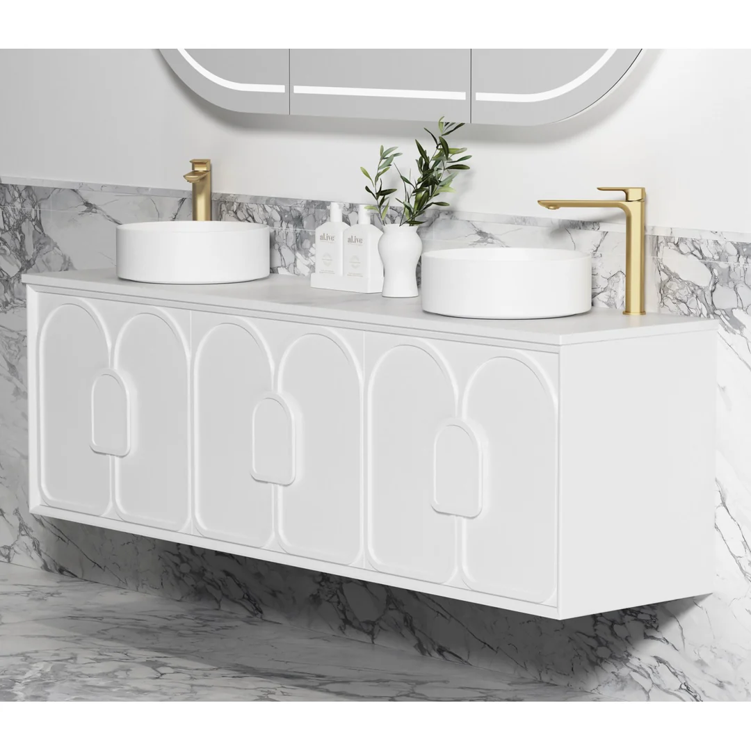 Otti Laguna Mk Ii 1800 Matte White Wall Hung Cabinet Only - Image 3