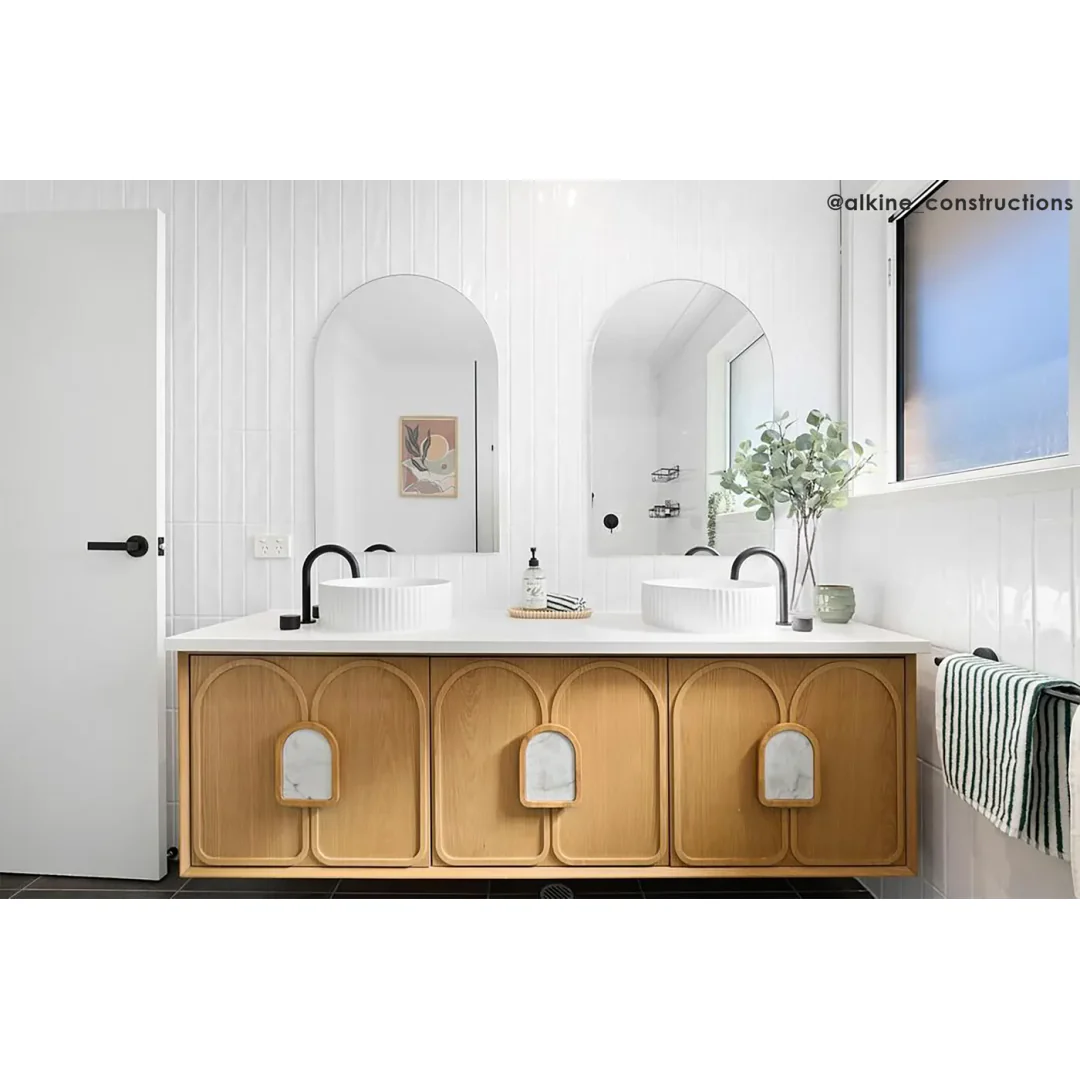 Otti Laguna Mk Ii 1800 Natural Woodland Oak W/H Vanity With Matte White Top - Image 6