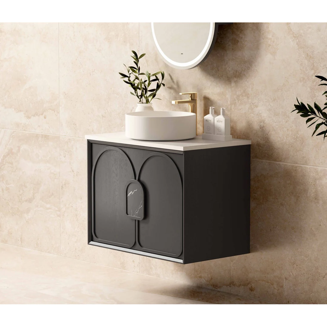 Otti Laguna Mk Ii 750 Black Oak Wall Hung Cabinet Only - Image 4