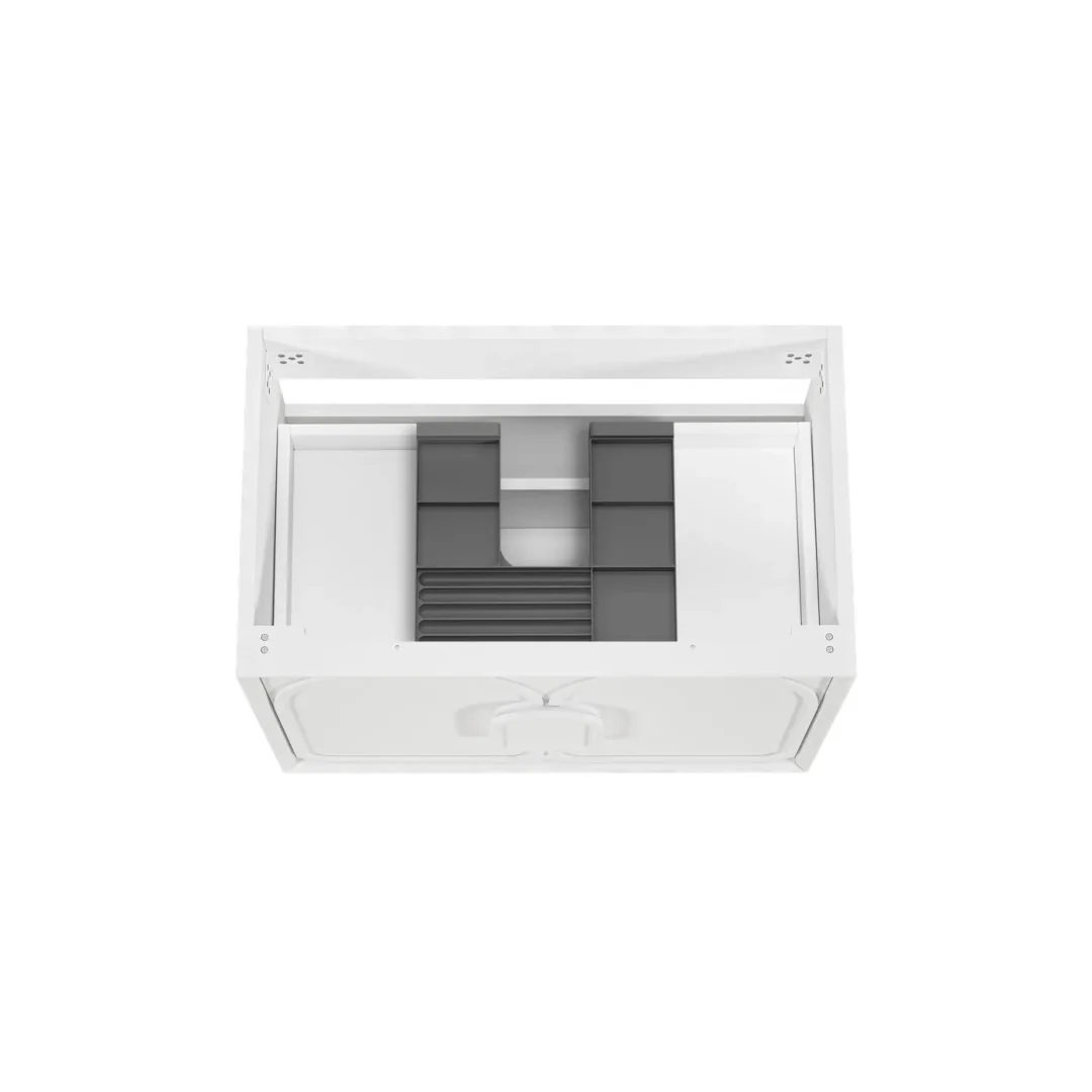 Otti Laguna Mk Ii 750 Matte White Wall Hung Vanity With U/Mount Carrara Marble Top & Basin - Image 5
