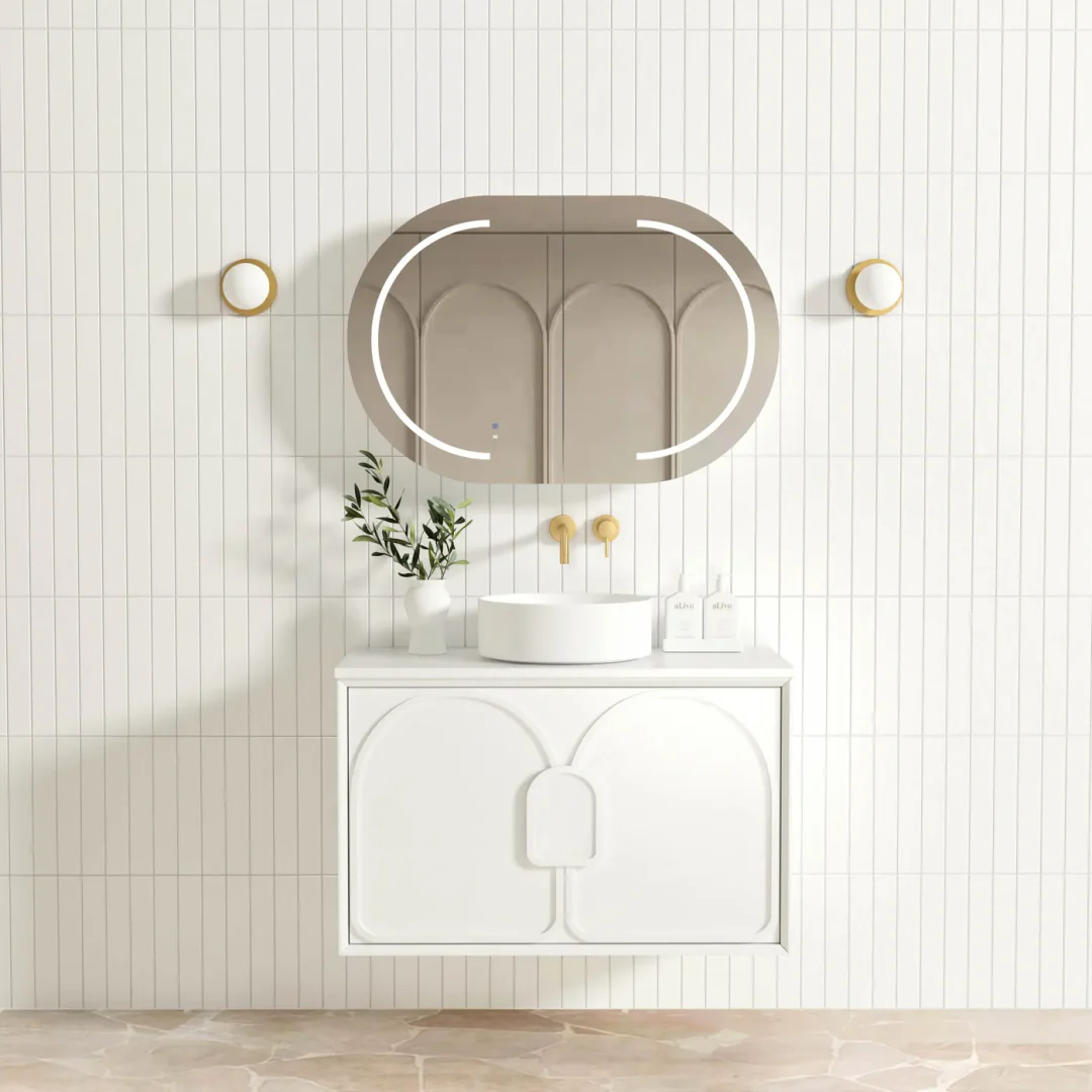Otti Laguna Mk Ii 900 Matte White Wall Hung Cabinet Only - Image 3