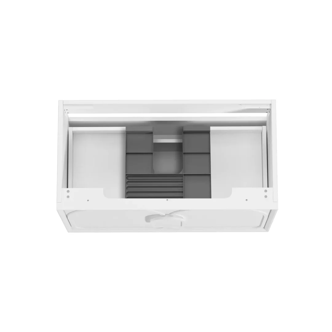 Otti Laguna Mk Ii 900 Matte White Wall Hung Vanity With Ceramic Top - Image 5