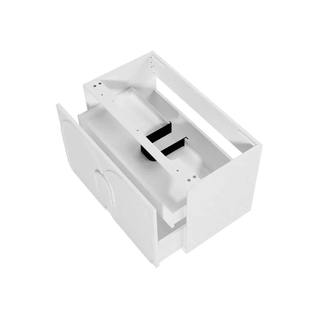 OTTI LAGUNA SATIN WHITE 900X460 PLYWOOD VANITY WITH SLIMLINE CERAMIC TOP - Image 6