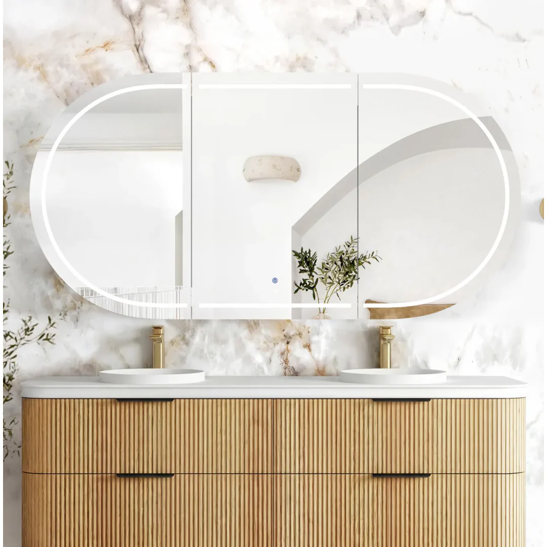 Otti Led Bondi 1500X900 Woodland Oak Shaving Cabinet - Premium Edition