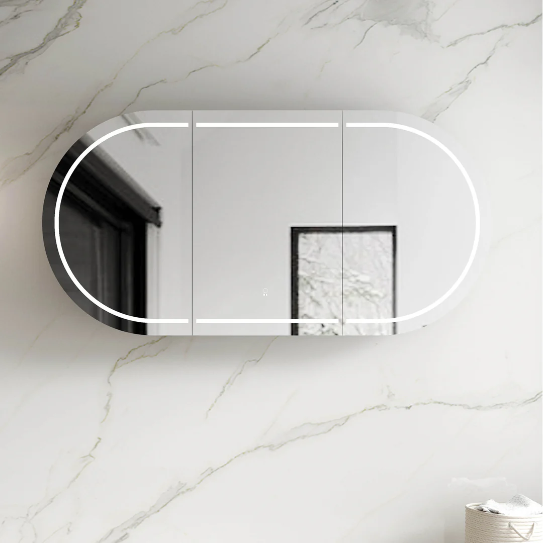 OTTI LED BONDI 1800X900 SHAVING CABINET MATTE WHITE