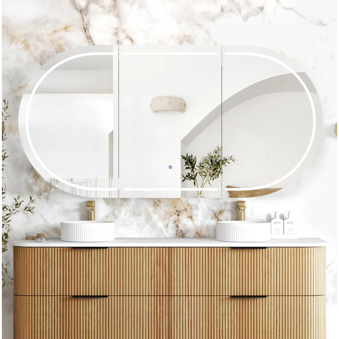 Otti Led Bondi 1800X900 Woodland Oak Shaving Cabinet - Premium Edition
