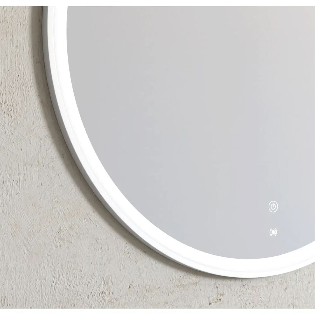 Otti Led Bondi 800Mm White Metal Round Frame Mirror - Image 4