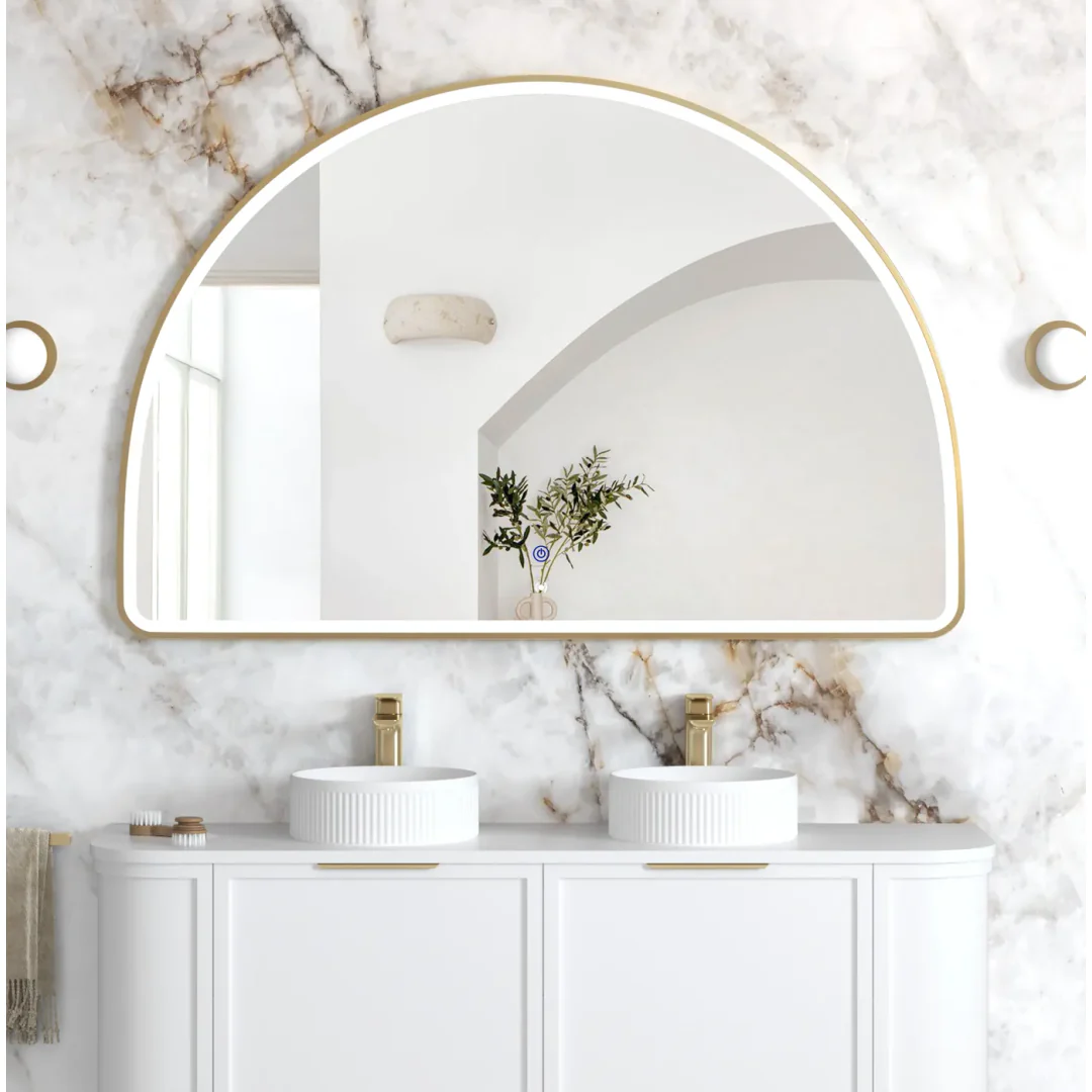 Otti Led Moonlight Archie 1000X1500 Gold Metal Frame Mirror