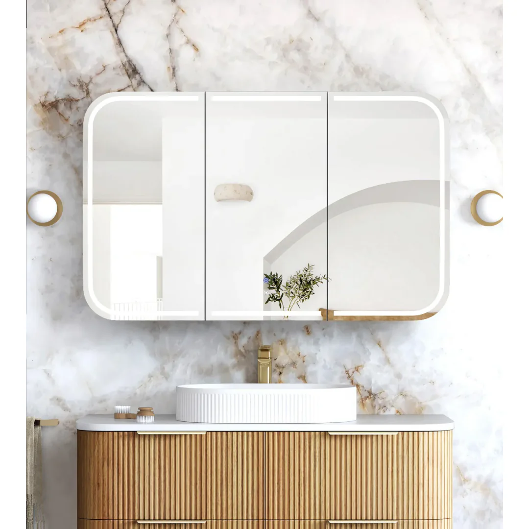 Otti Led Newport 1200X750 Woodland Oak Shaving Cabinet - Premium Edition