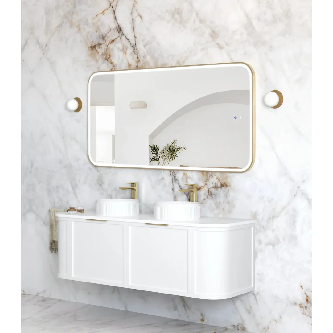 Otti Led Newport 1500X750 Gold Metal Frame Mirror - Image 3