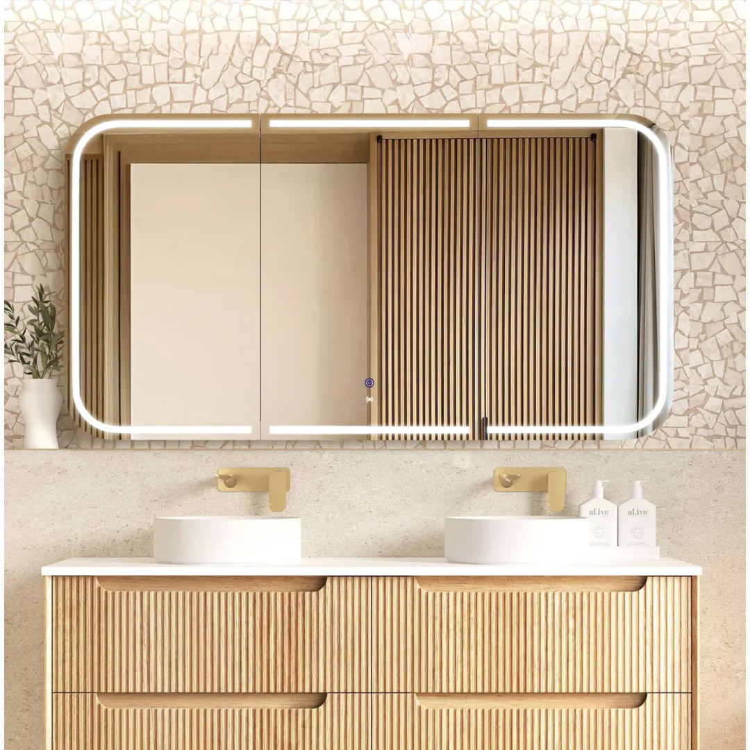 Otti Led Newport 1500X750 Natural Oak Shaving Cabinet - Premium Edition - Image 3