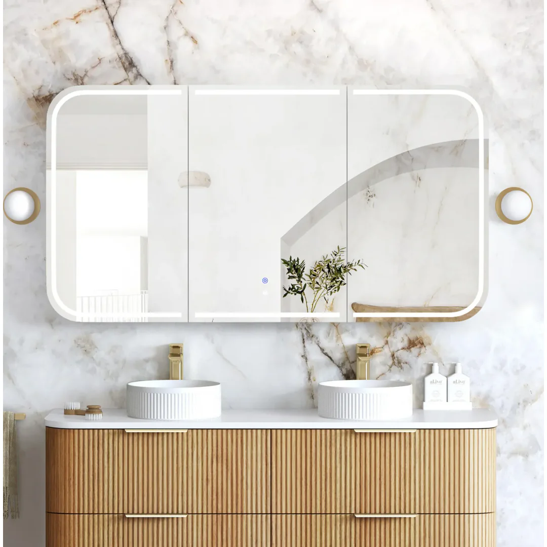 Otti Led Newport 1500X750 Woodland Oak Shaving Cabinet - Premium Edition - Image 3