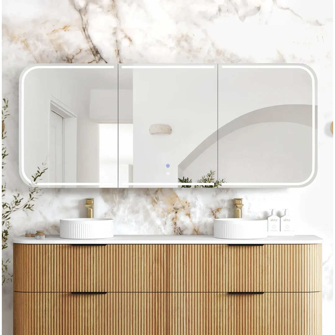 Otti Led Newport 1800X750 Woodland Oak Shaving Cabinet - Premium Edition - Image 3