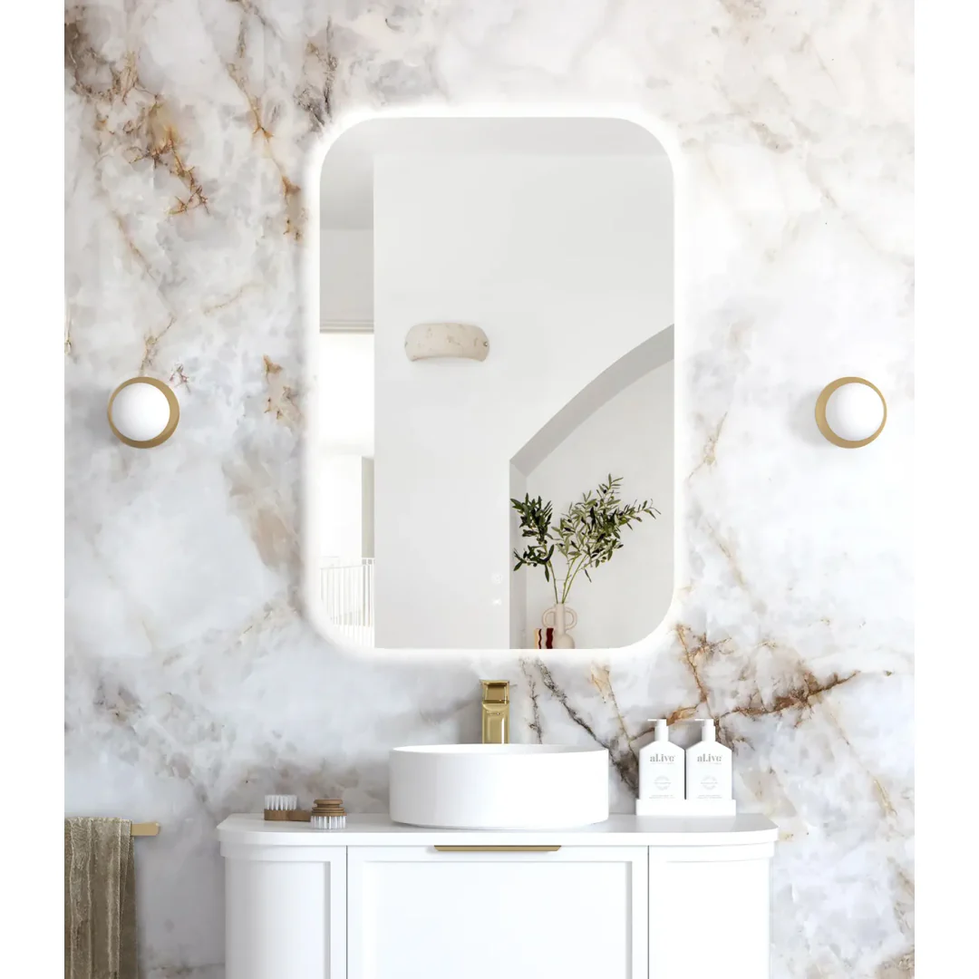Otti Led Newport 900X600 Frameless Tuffi Mirror Back Lit - Image 4
