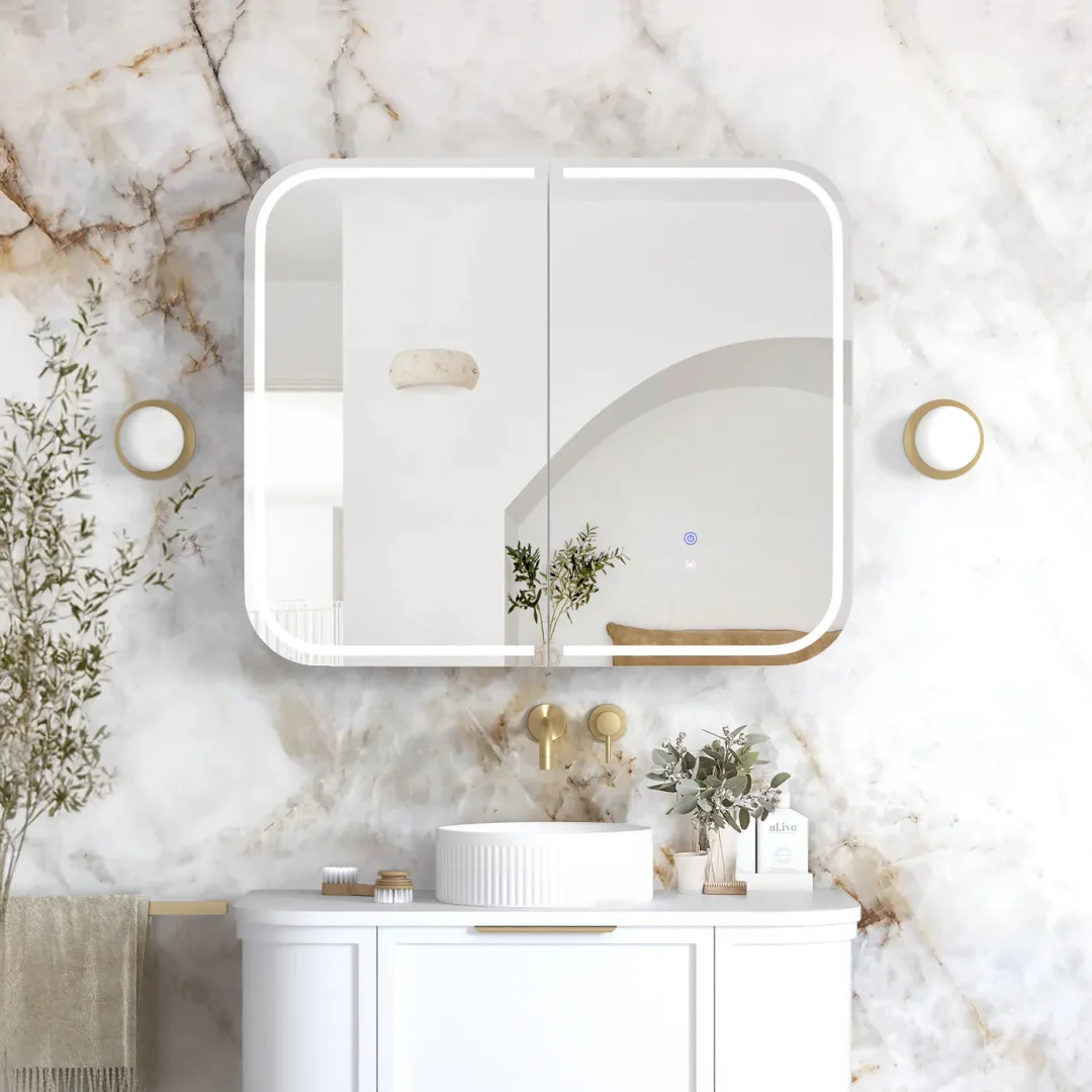 Otti Led Newport 900X750 White Shaving Cabinet - Premium Edition - Image 3