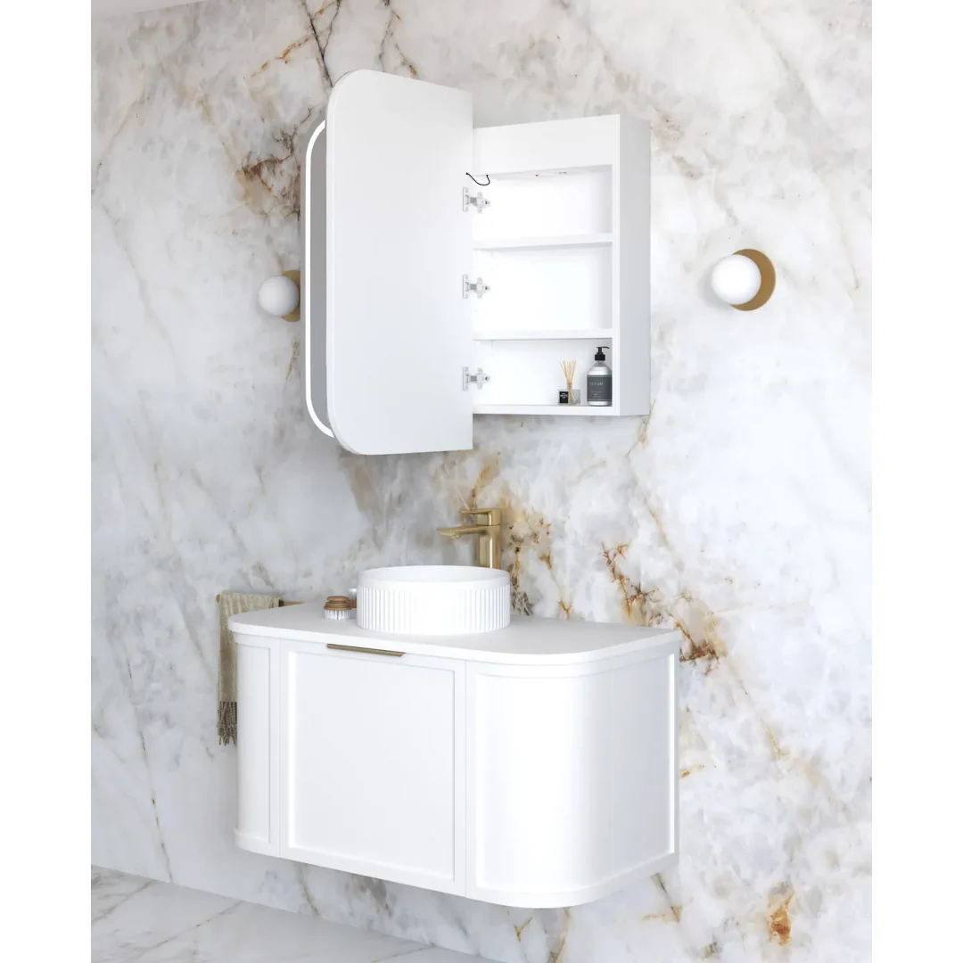 Otti Led Newport 900X750 White Shaving Cabinet - Premium Edition - Image 4