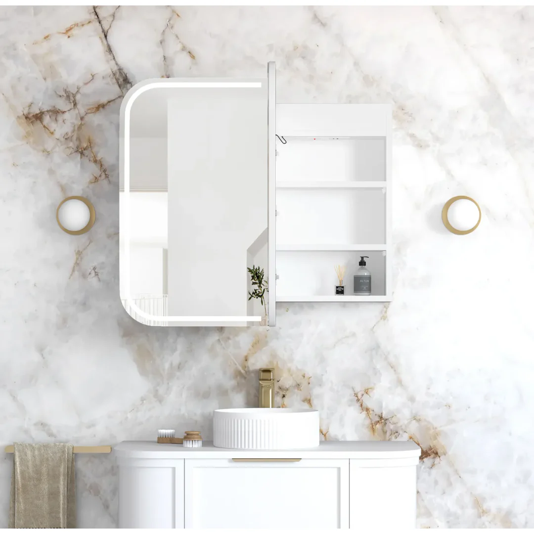 Otti Led Newport 900X750 White Shaving Cabinet - Premium Edition - Image 5