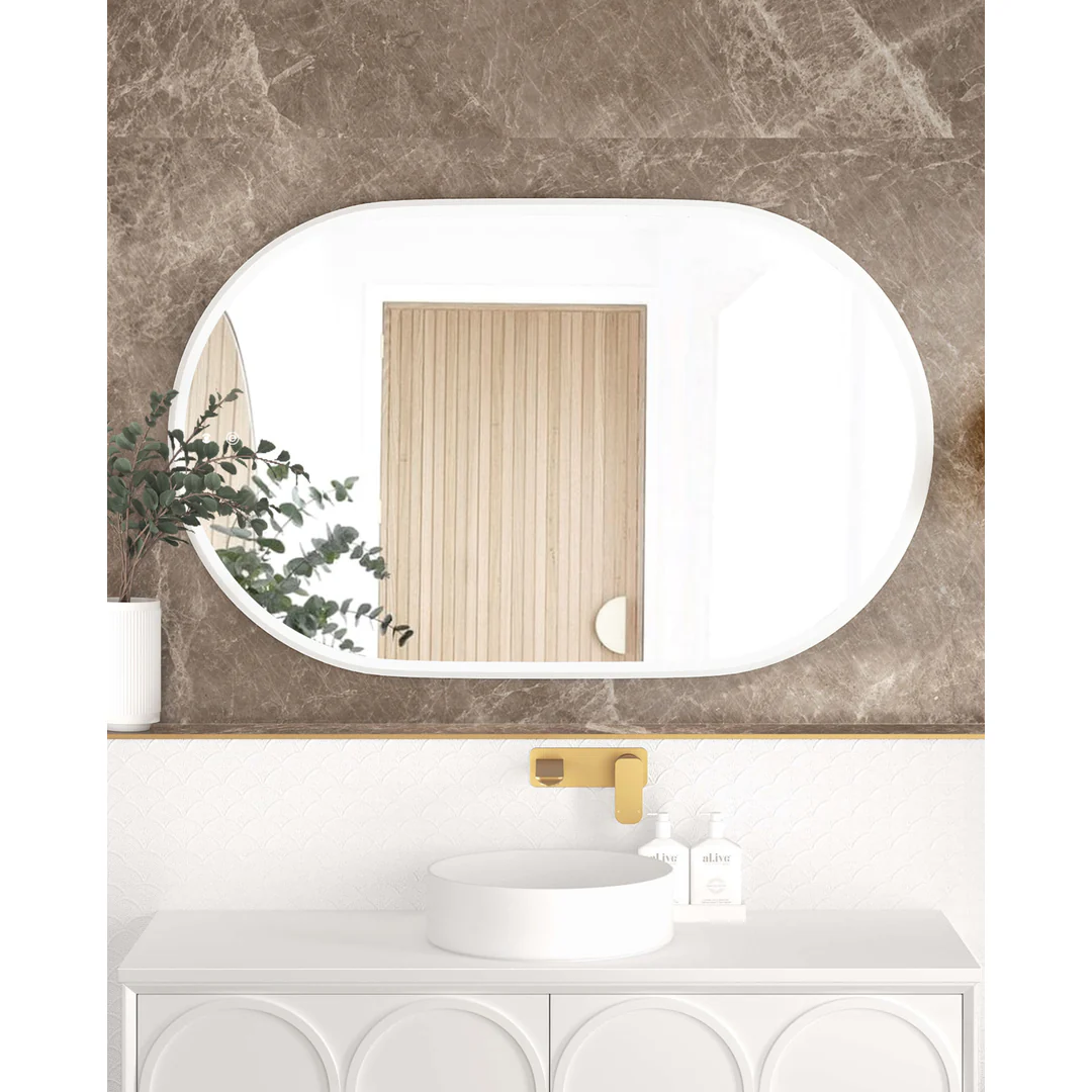 Otti Led Noosa 1200X750 White Metal Frame Mirror