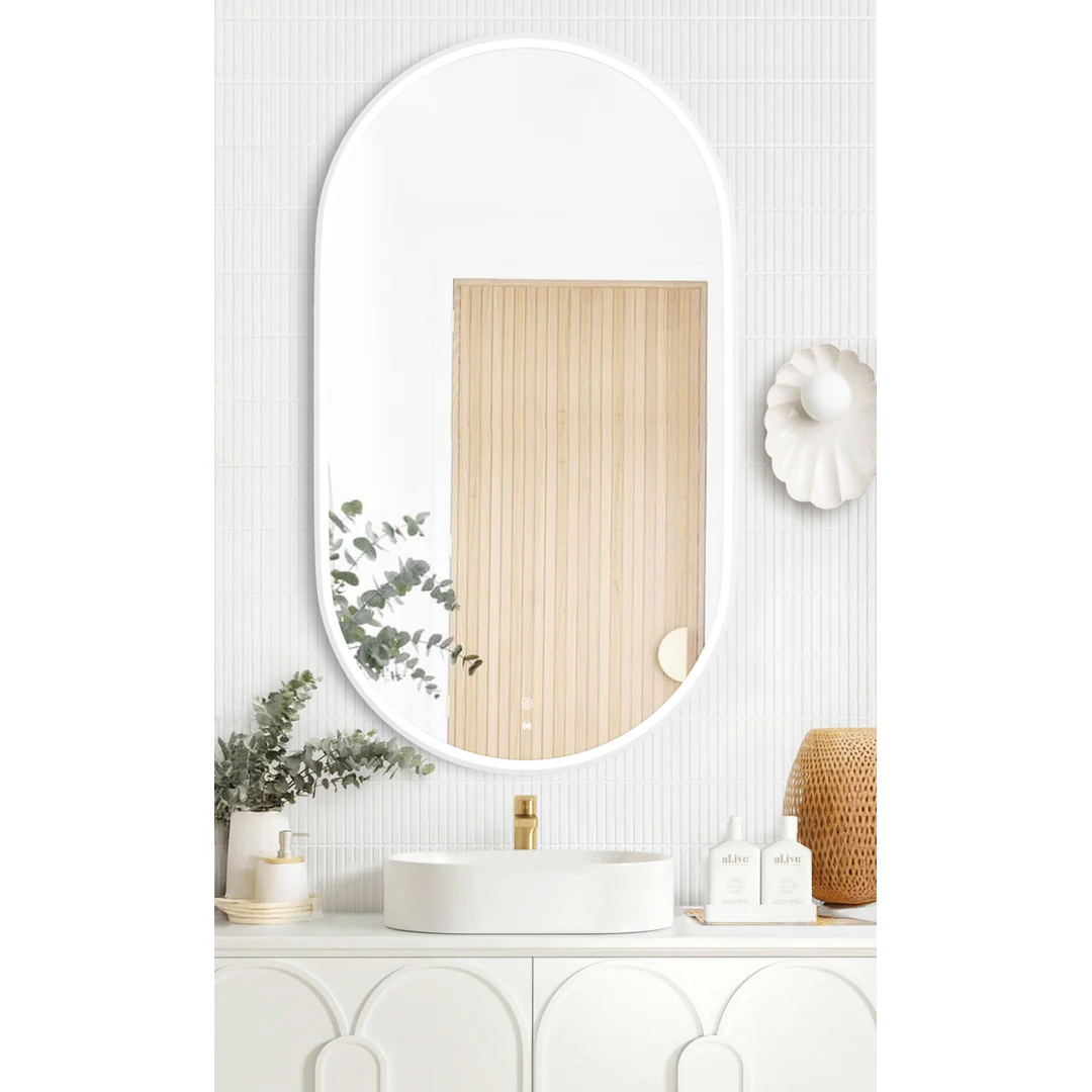 Otti Led Noosa 1200X750 White Metal Frame Mirror - Image 2