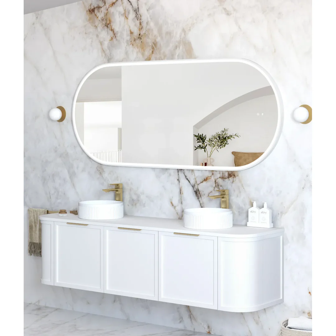 Otti Led Noosa 1800X750 White Metal Frame Mirror - Image 3