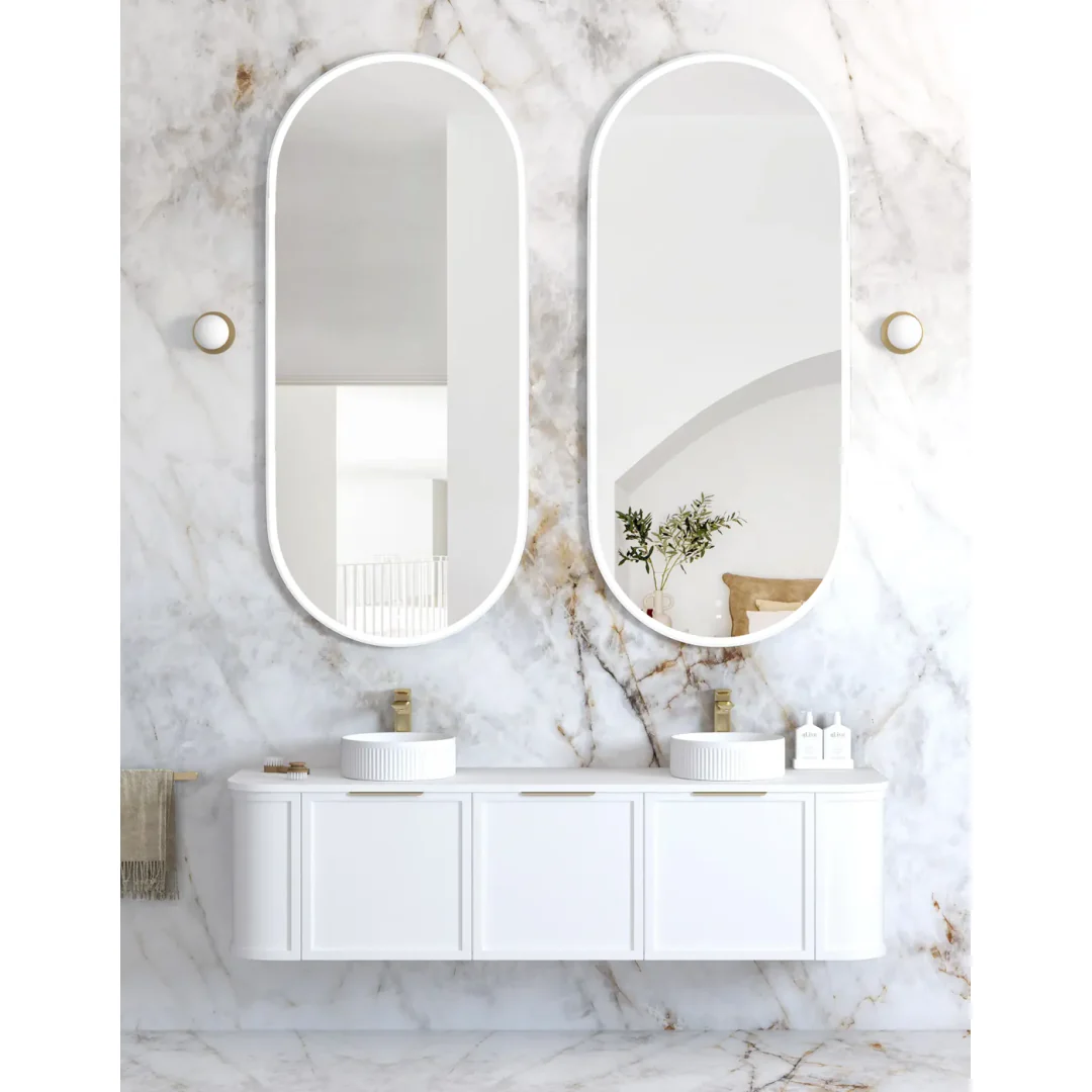 Otti Led Noosa 1800X750 White Metal Frame Mirror - Image 4