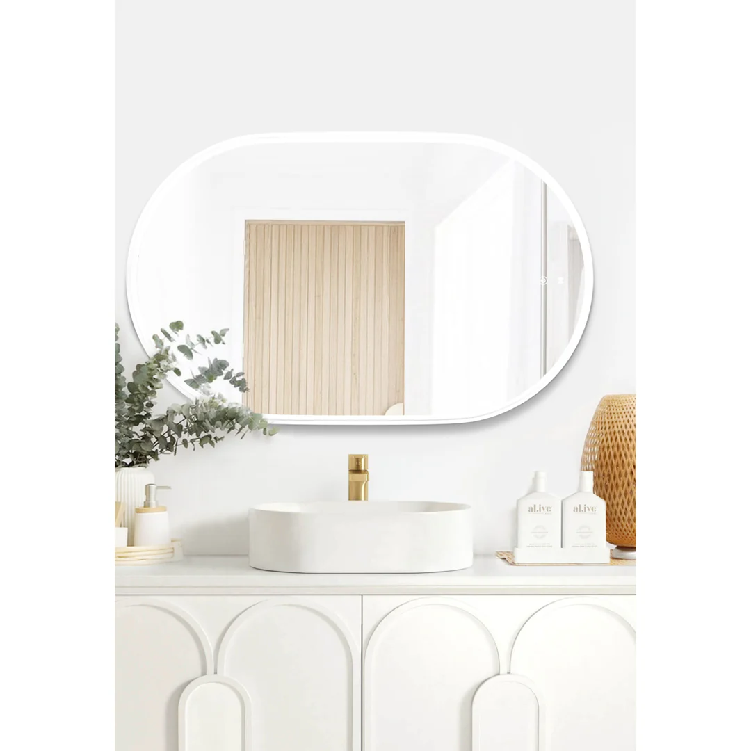 Otti Led Noosa 900X600 White Metal Frame Mirror