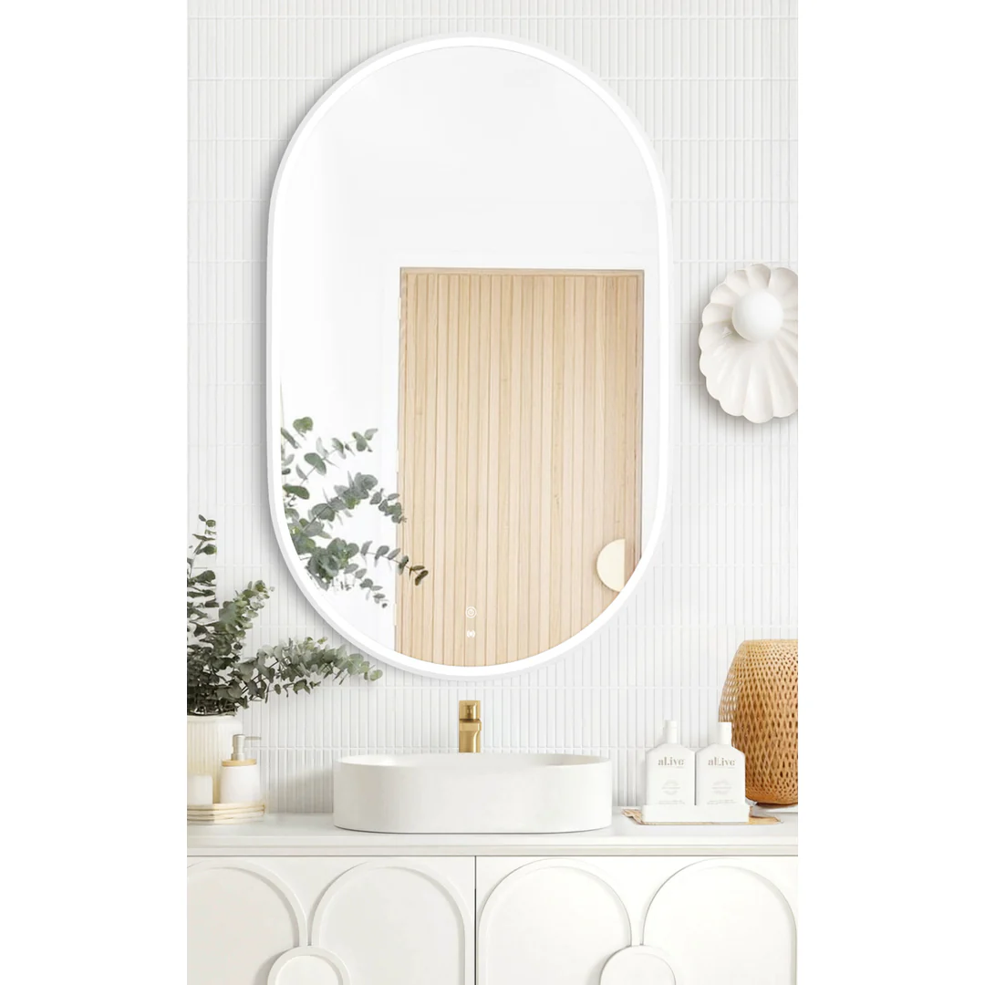 Otti Led Noosa 900X600 White Metal Frame Mirror - Image 2
