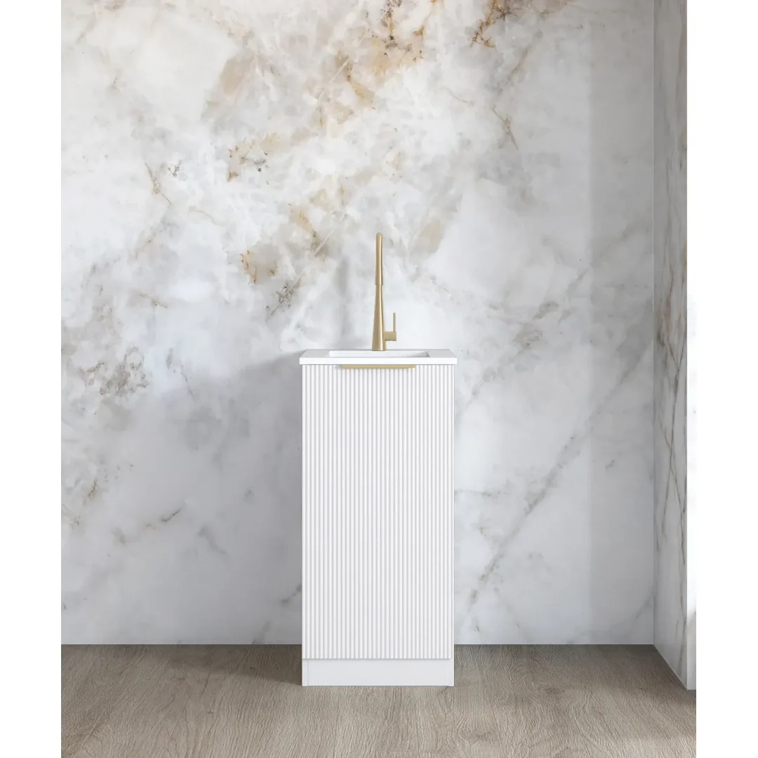 Otti Mini Laundry 430Mm Bondi White With Pure White Top