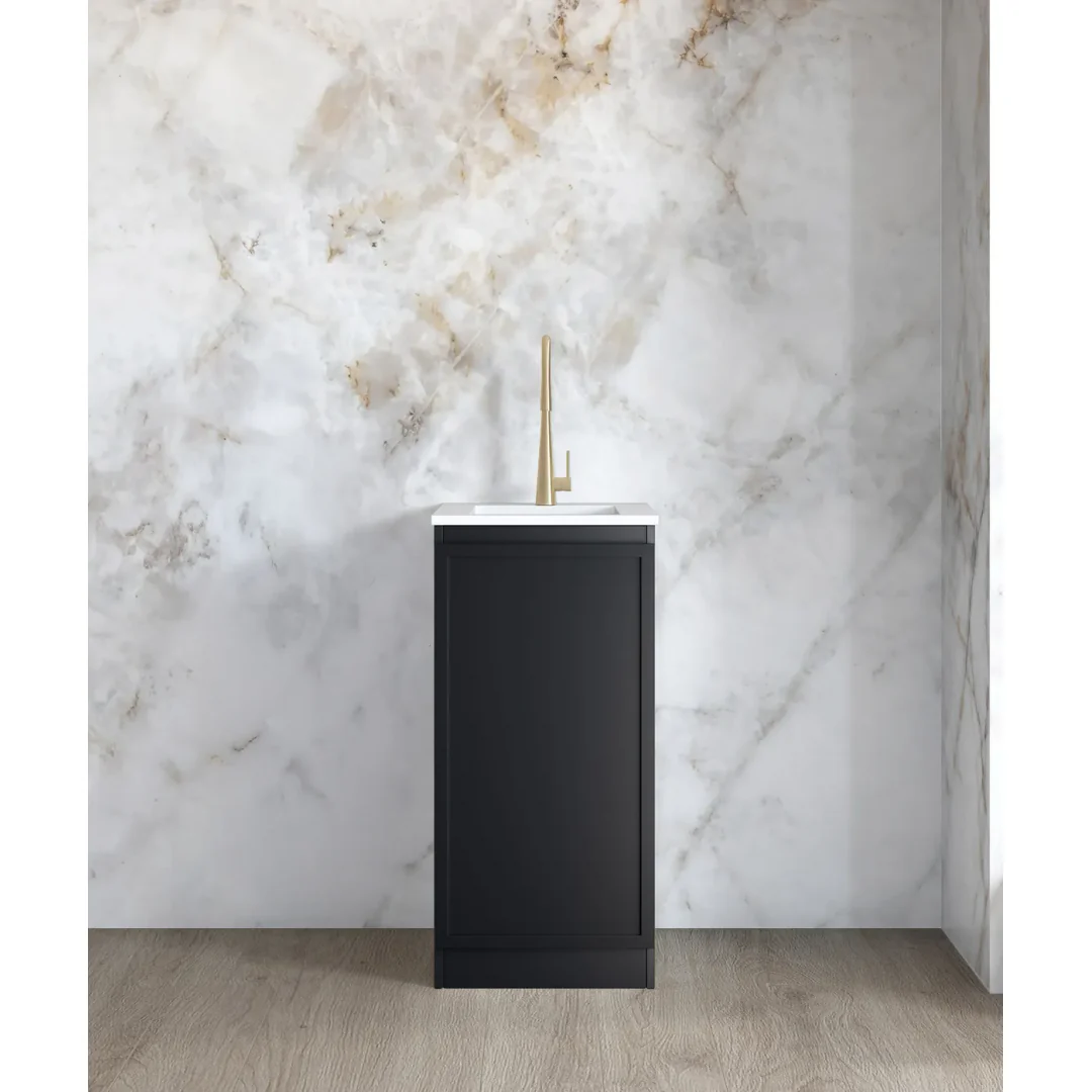 Otti Mini Laundry 430Mm Hampshire Black With Pure White Top