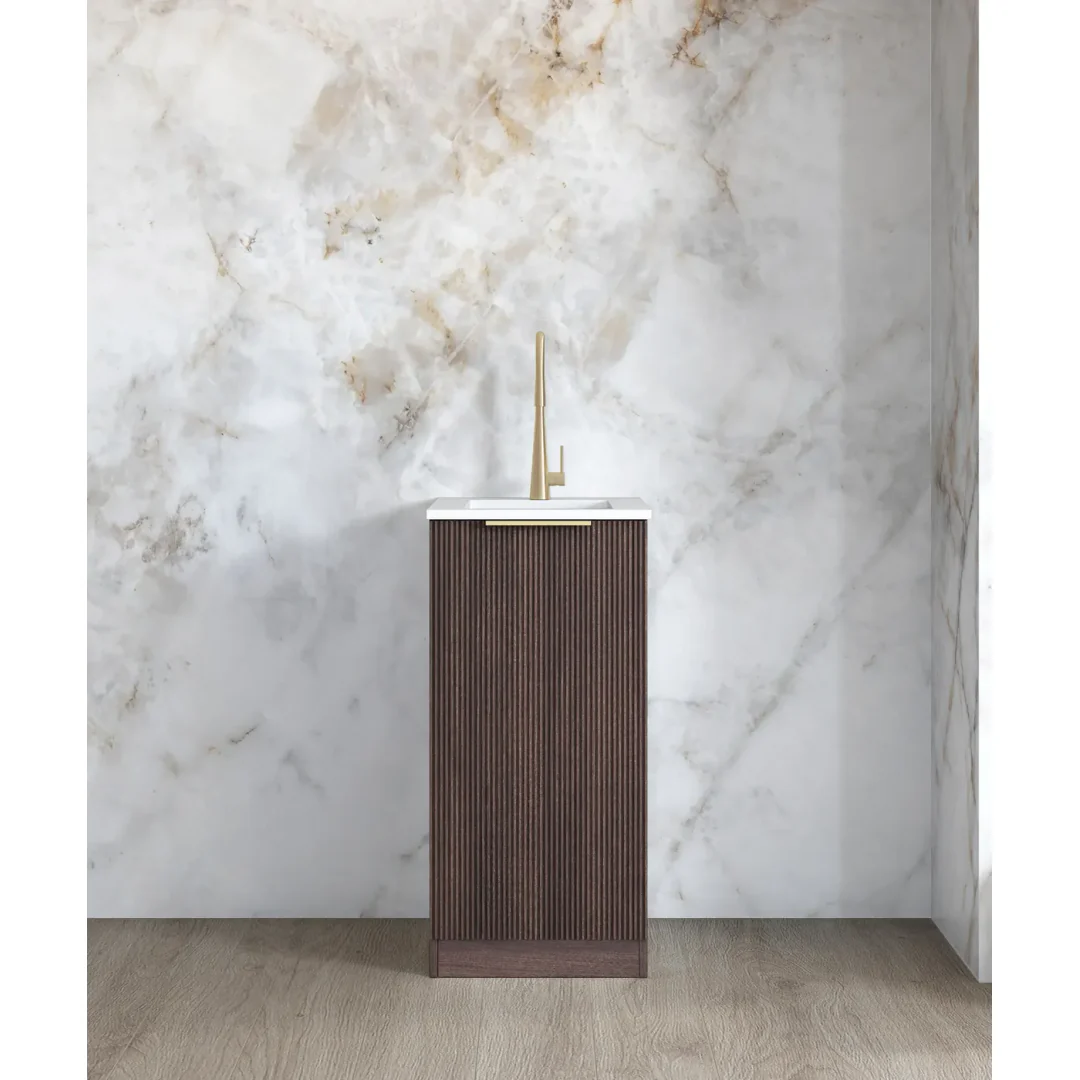 Otti Mini Laundry 430Mm Havana Sable Walnut With Pure White Top