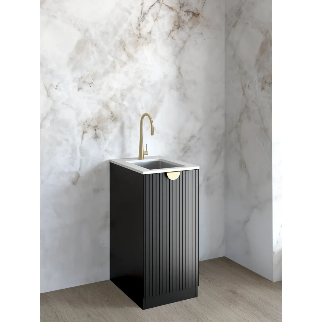Otti Mini Laundry 430Mm Marlo Black With Pure White Top - Image 3