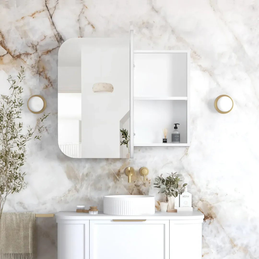 Otti Newport 900X750 White Shaving Cabinet - Image 3