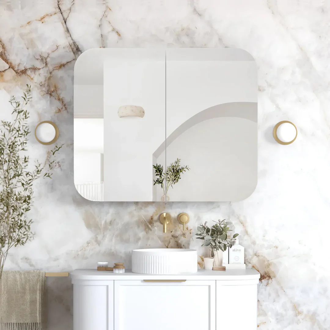 Otti Newport 900X750 White Shaving Cabinet - Image 4