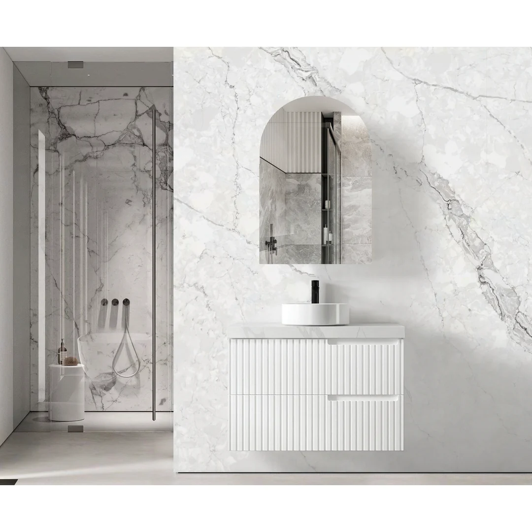 OTTI NOOSA 900X460X550 WALL HUNG MATTE WHITE PLYWOOD CABINET