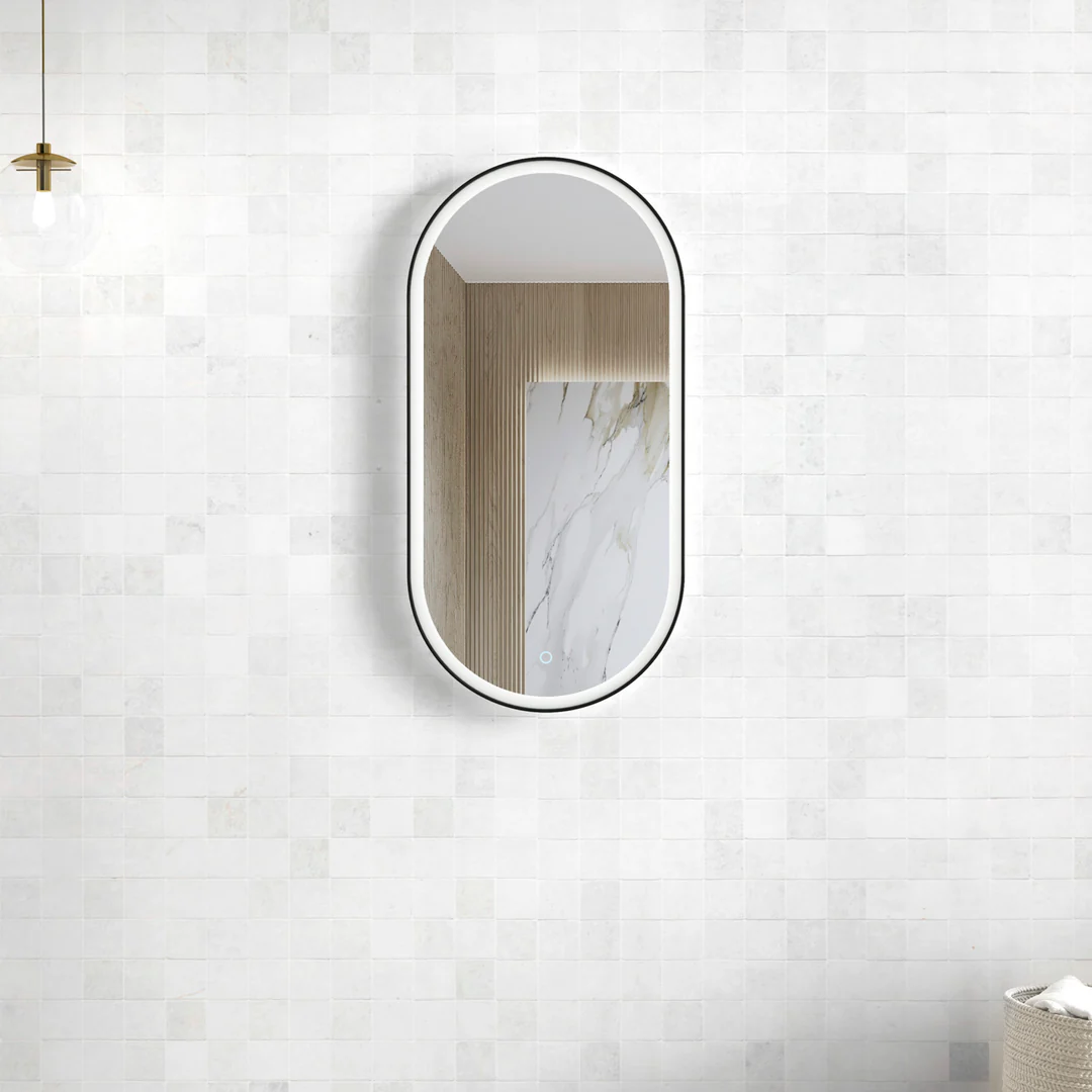 Otti Noosa Framed Led Mirror Black 900X450 *Anti-Fog