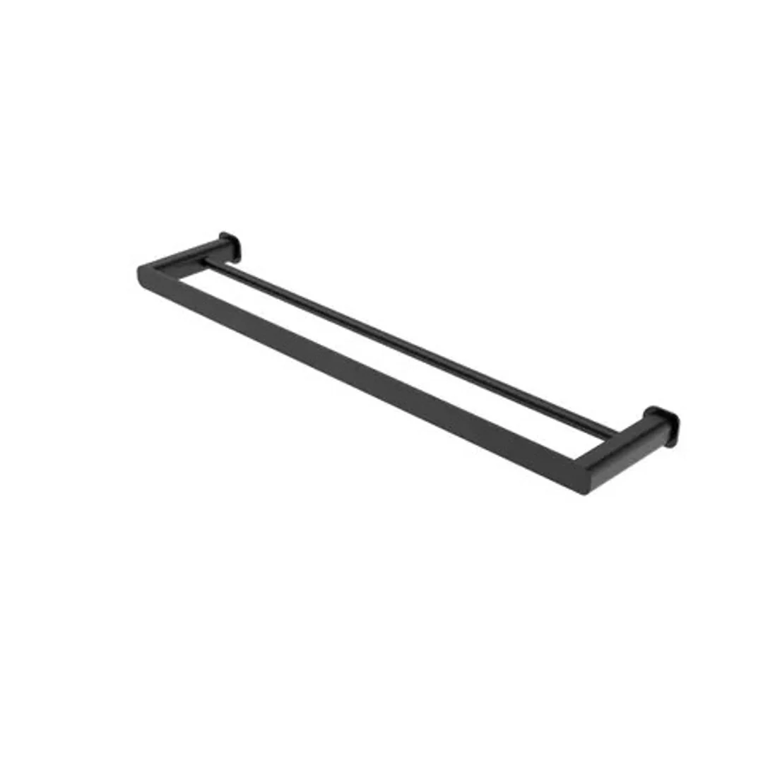 Otti Oskar 600Mm Matte Black Double Towel Rail