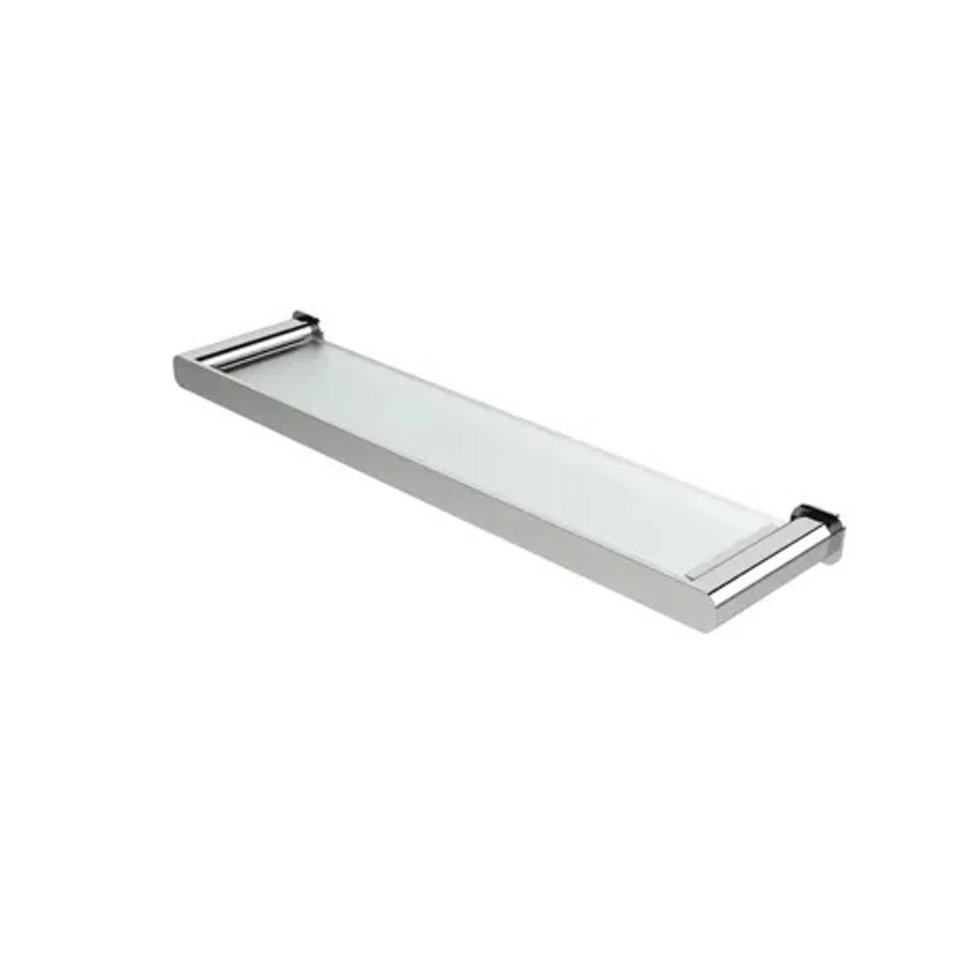 Otti Oskar Chrome Metal & Glass Shelf