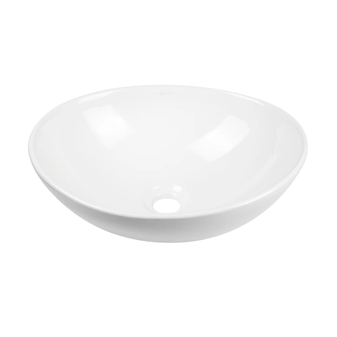 Otti Oval Counter Top Basin Gloss White Dimension: 400*340*145