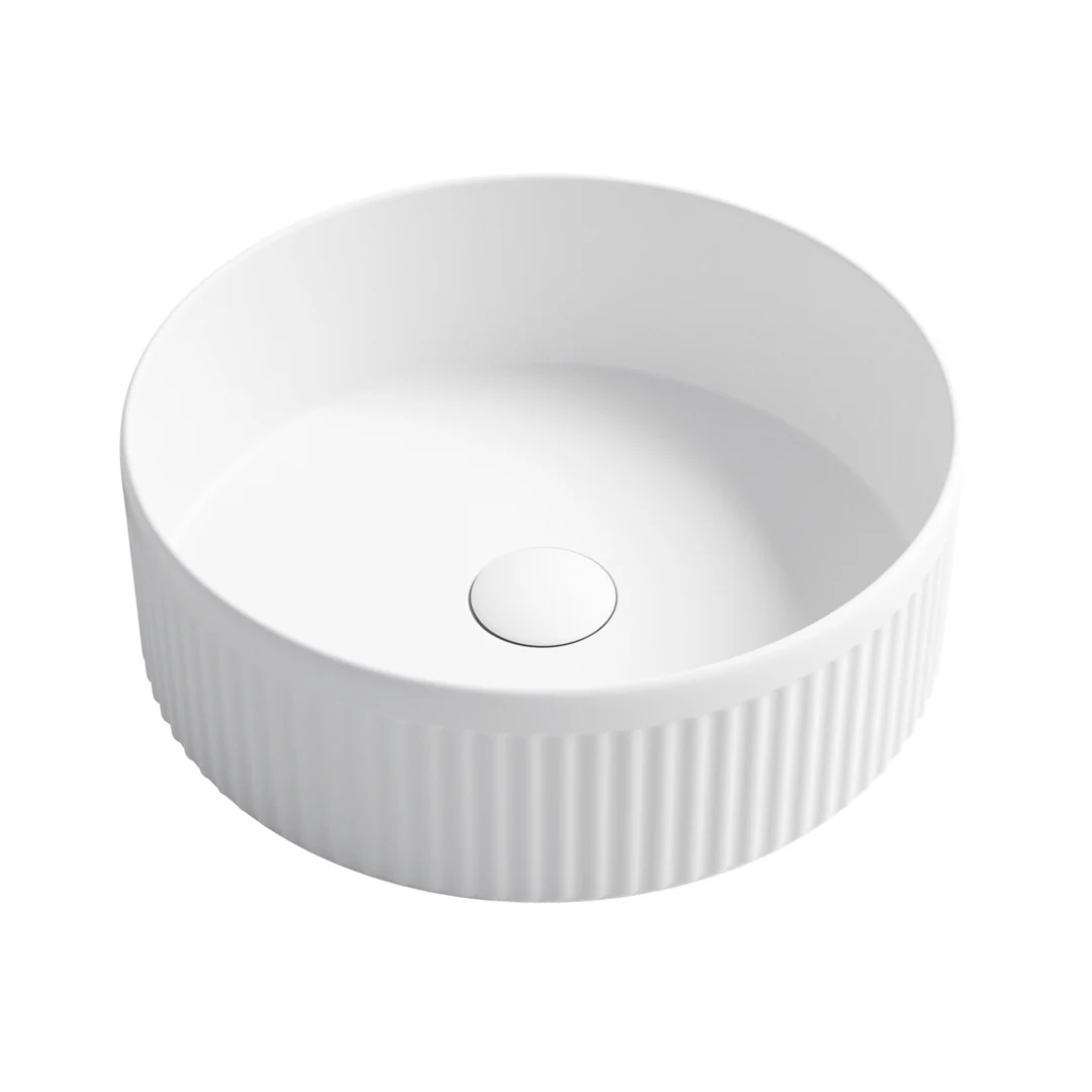 Otti Oxford 395X395X125 Round Matt White Basin - Image 2