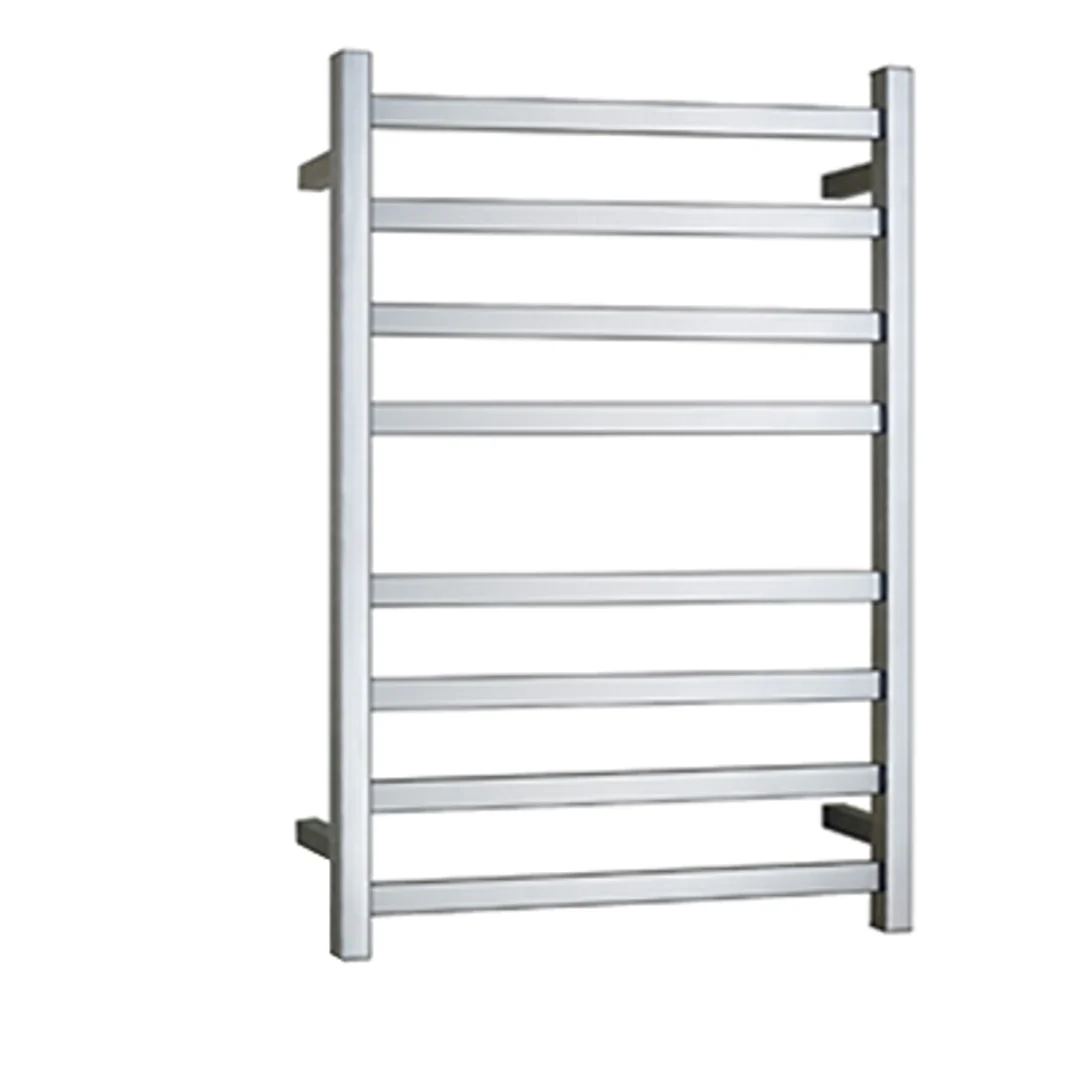 Otti Square Electric Heated Towel Rack 8 Bars Universal Inlet Chrome