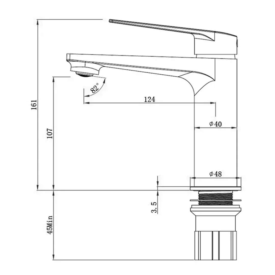 Otti Zevio Basin Mixer Chrome - Image 2