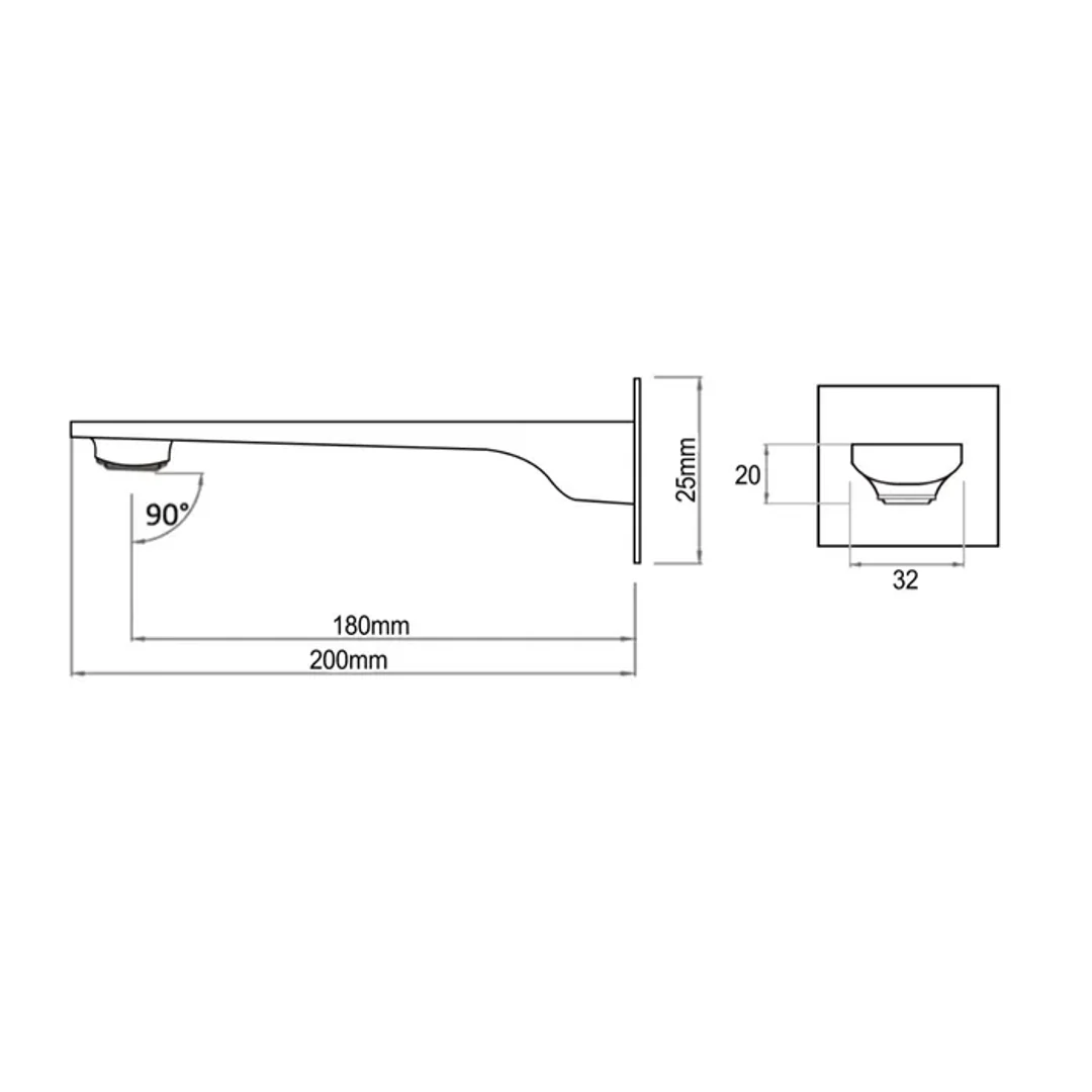 Otti Zevio Bath Spout Brush Nikel - Image 2