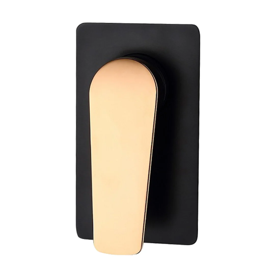 Otti Zevio Shower Wall Mixer Matt Black Rose Gold